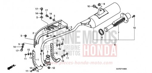 EXHAUST MUFFLER CRF70FB de 2011